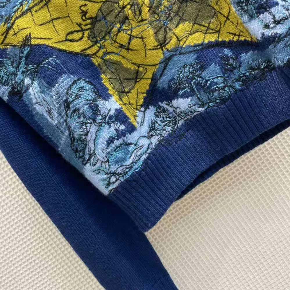 Dior Sweater Blue Dior Around The World Cashmere for Women
