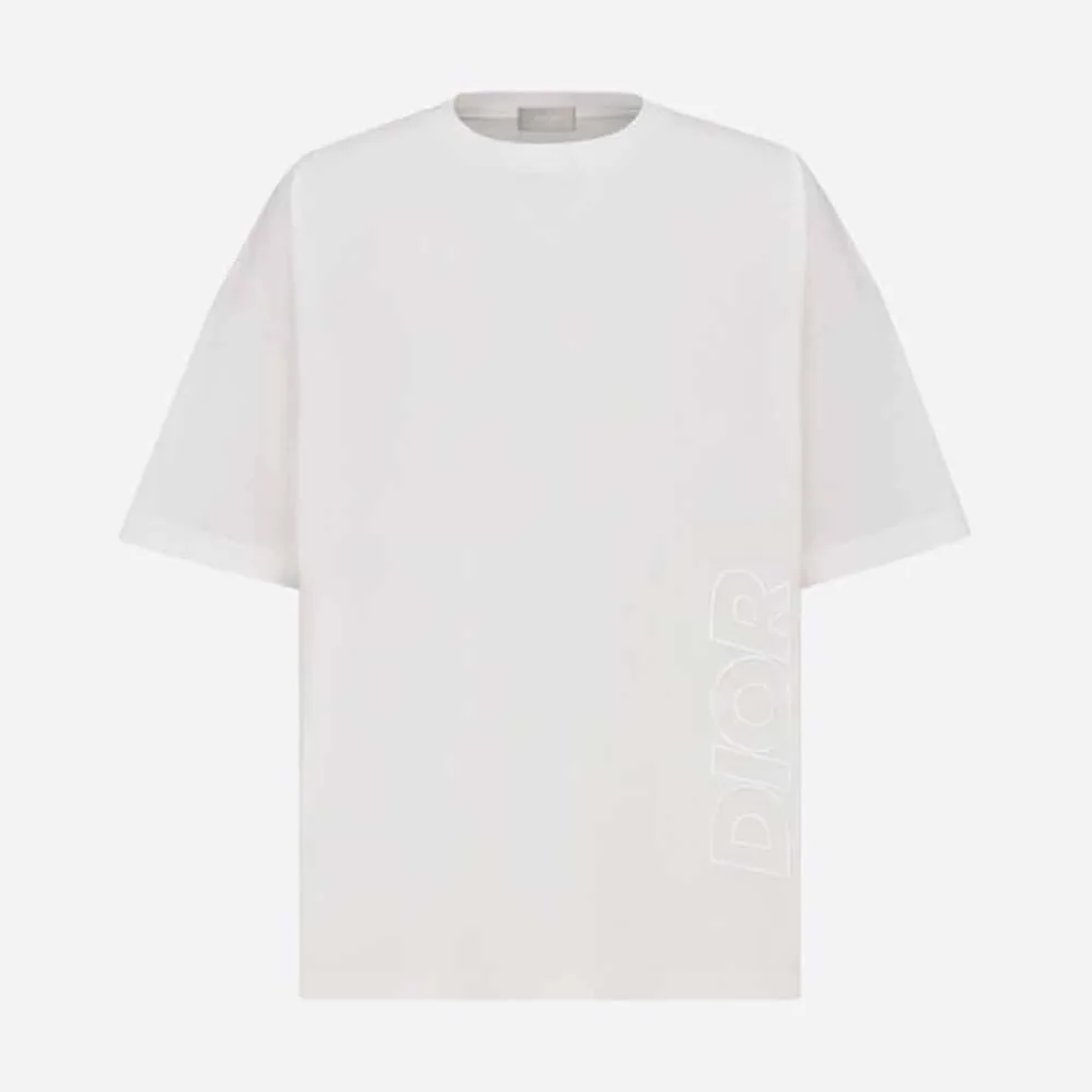 Dior Dior and Parley Oversized T-shirt White Parley Ocean Plastic Cotton Jersey Blend for Men