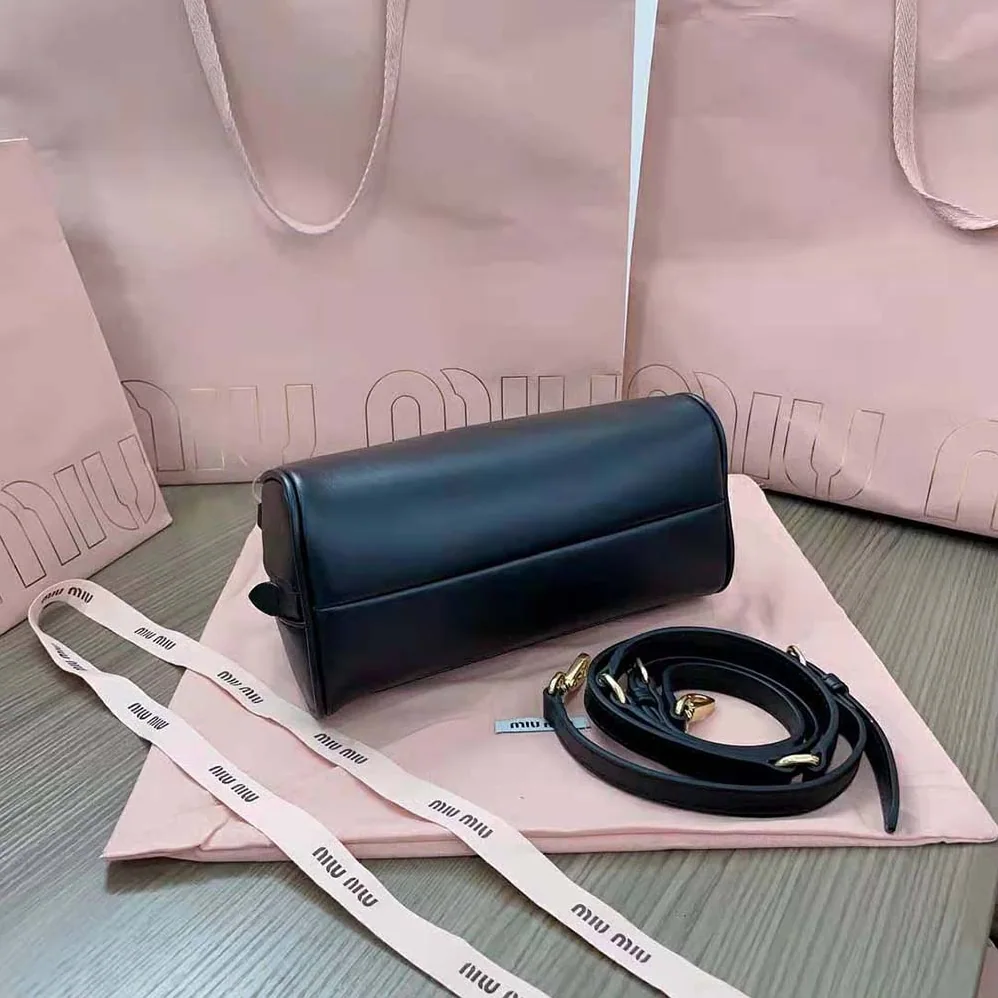 Miu Miu Medium Leather Top-handle Bag for Women in Black