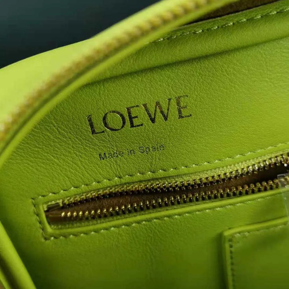 Loewe Amazona 28 Bag in Nappa Calfskin for Women in Lime Loewe Amazona 28 Bag in Nappa Calfskin for Women in Lime