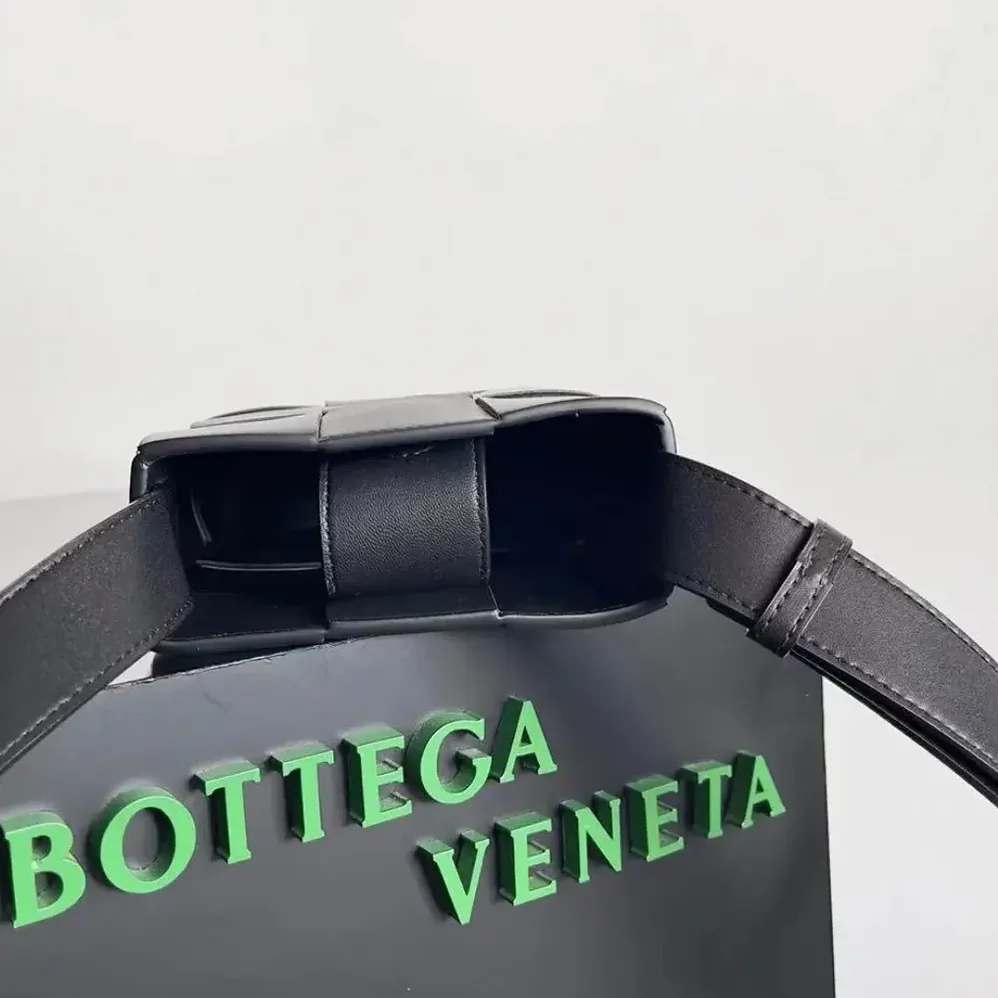 Bottega Veneta Mini Cassette Cross-Body Bag for Unisex in Black