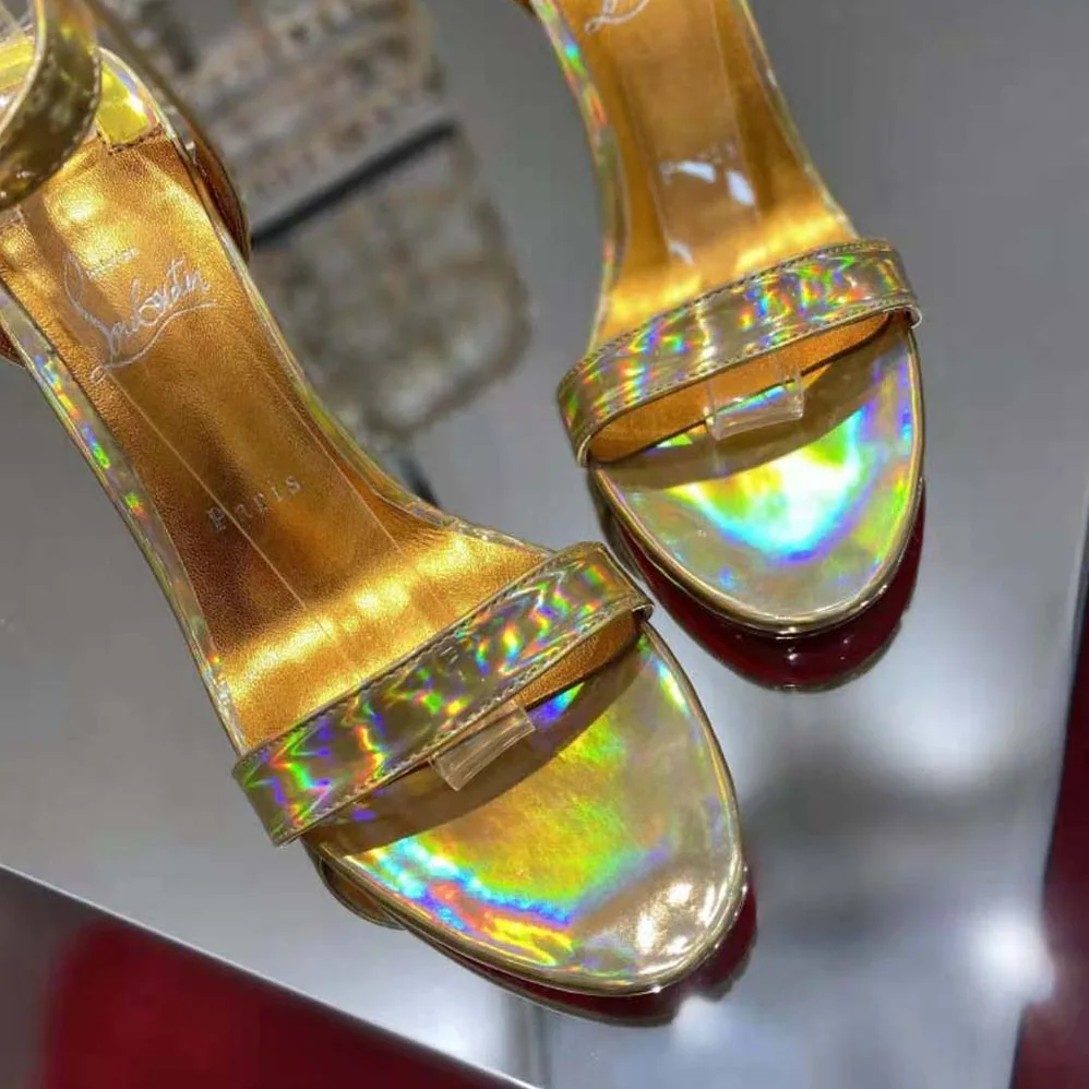Christian Louboutin Goldie Joli 100 mm Heel Height for Women in Yellow Christian Louboutin Goldie Joli 100 mm Heel Height for Women in Yellow