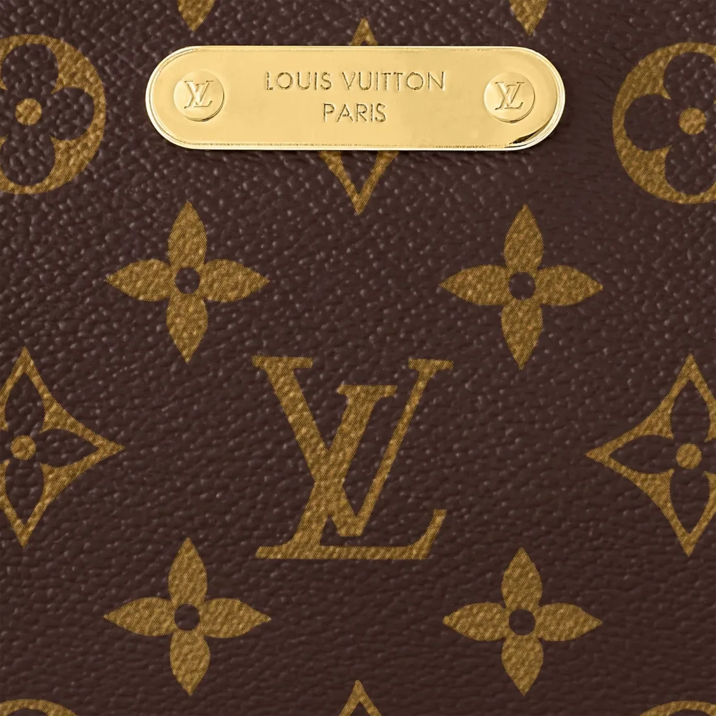 Louis Vuitton Pochette Liv Shoulder Bag / Brown Monogram Canvas Gold Hardware