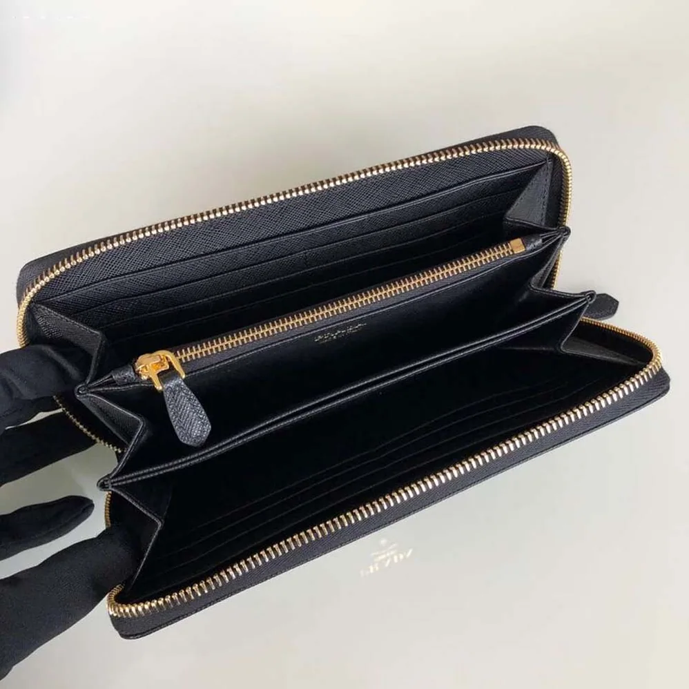 Prada Saffiano Leather Mini Shoulder Bag for Women in Black