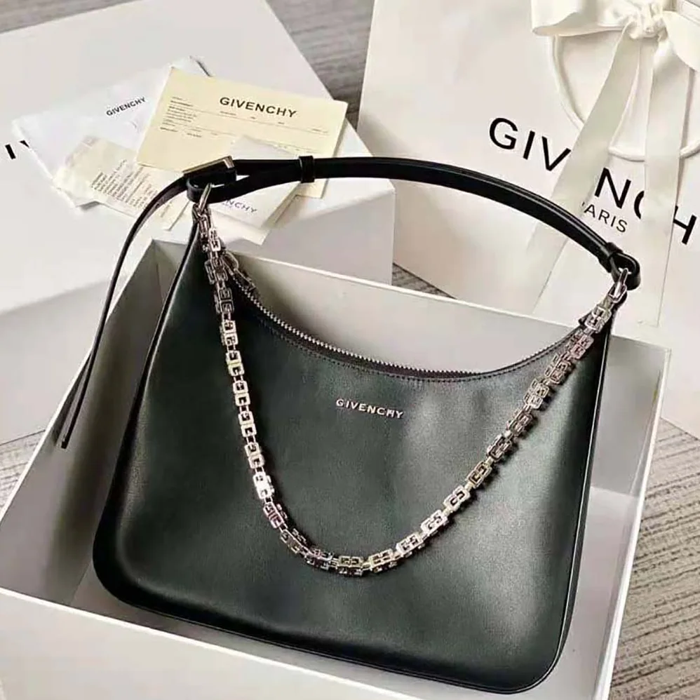 Givenchy Medium Moon Cut Out Bag in Leather for Women in Black Givenchy Medium Moon Cut Out Bag in Leather for Women in Black