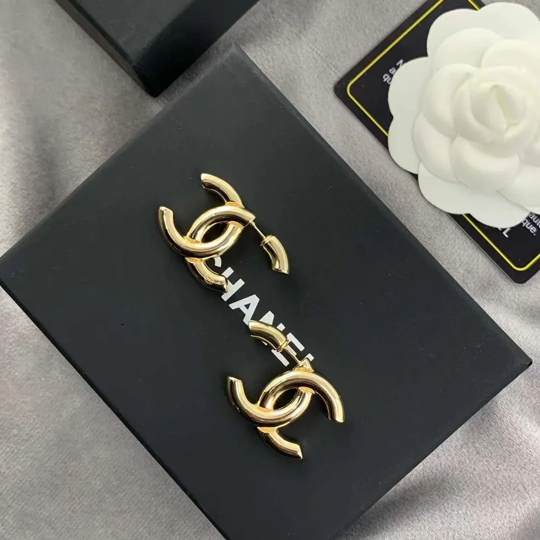 Chanel Double C Earrings Gold Chanel Double C Earrings Gold