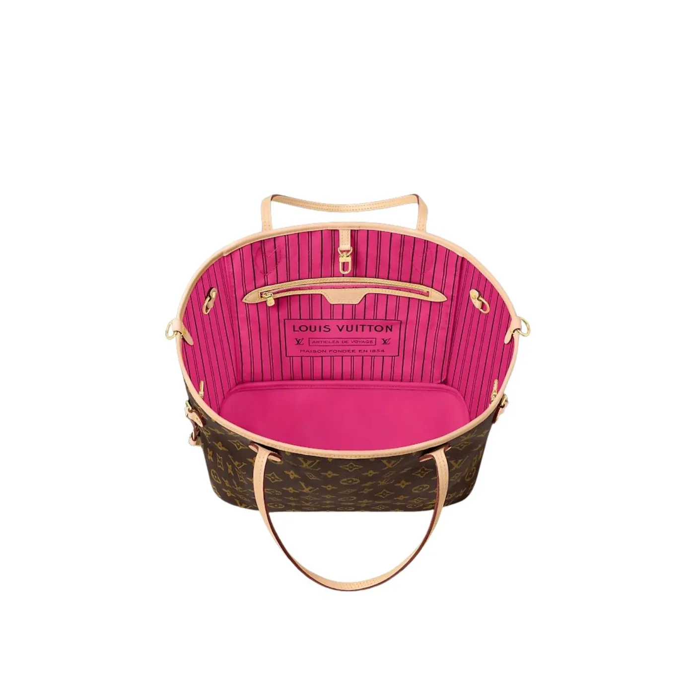 Louis Vuitton Neverfull Bandouliere Inside Out MM Tote Bag in Rose Gold Hardware Louis Vuitton Neverfull Bandouliere Inside Out MM Tote Bag in Rose Gold Hardware