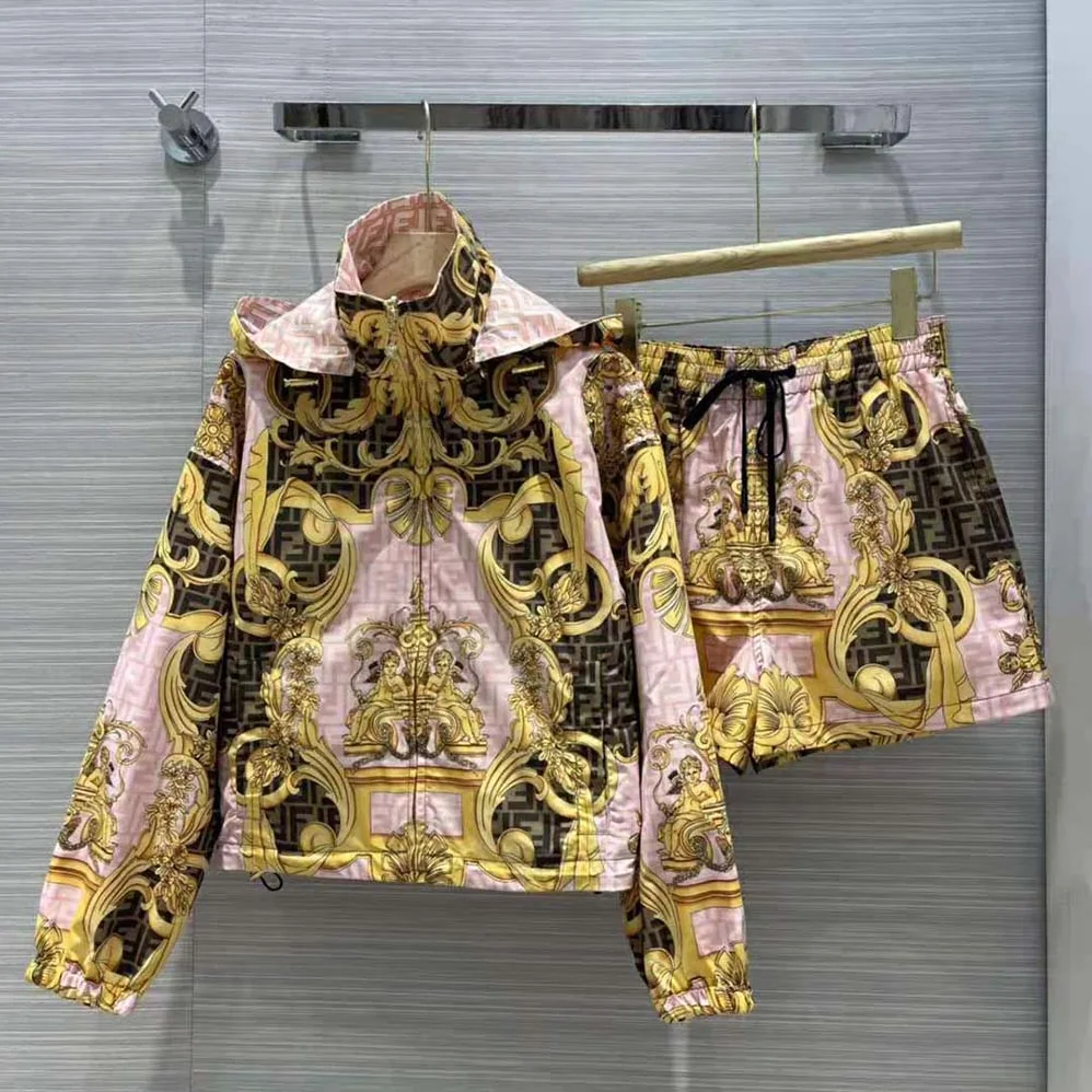 Fendi Windbreaker Fendace Multicolor Nylon Jacket for Women Fendi Windbreaker Fendace Multicolor Nylon Jacket for Women