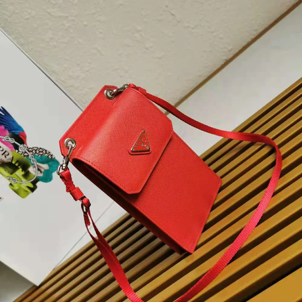 Prada Saffiano Leather Smartphone Case for Men in Red Prada Saffiano Leather Smartphone Case for Men in Red