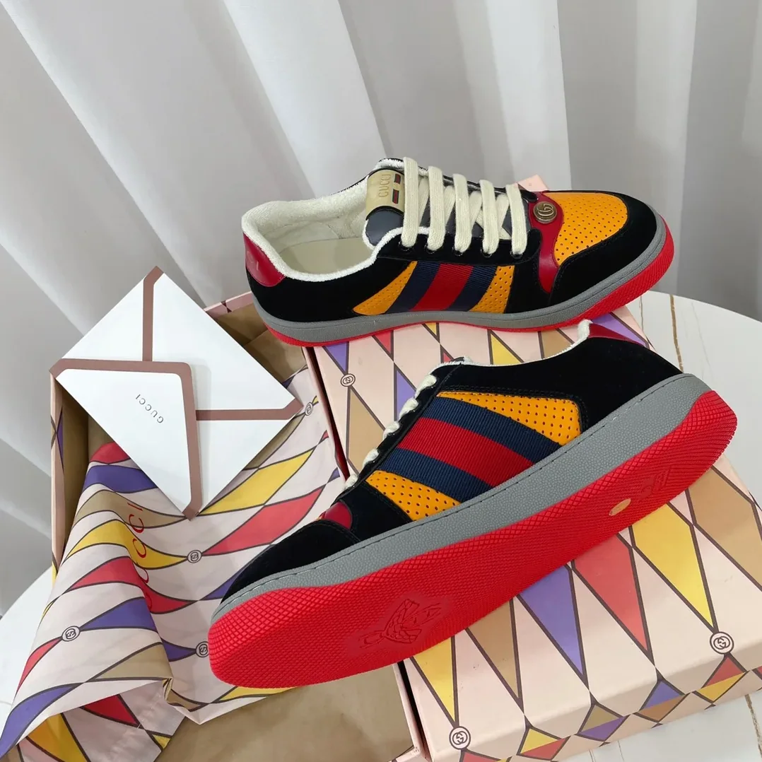 Gucci Screener Sneaker Black for Women in Yellow Gucci Screener Sneaker Black for Women in Yellow