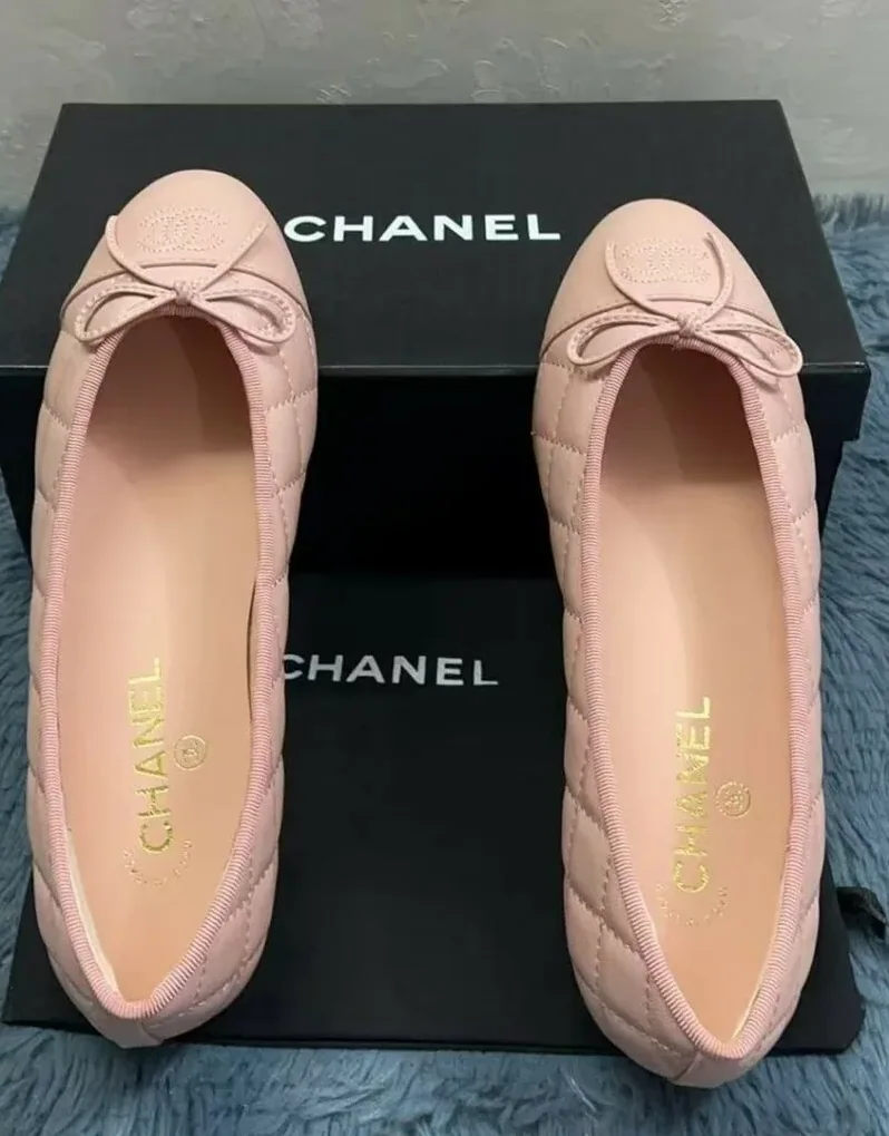Chanel Light Pink Ballet Flats Chanel Light Pink Ballet Flats
