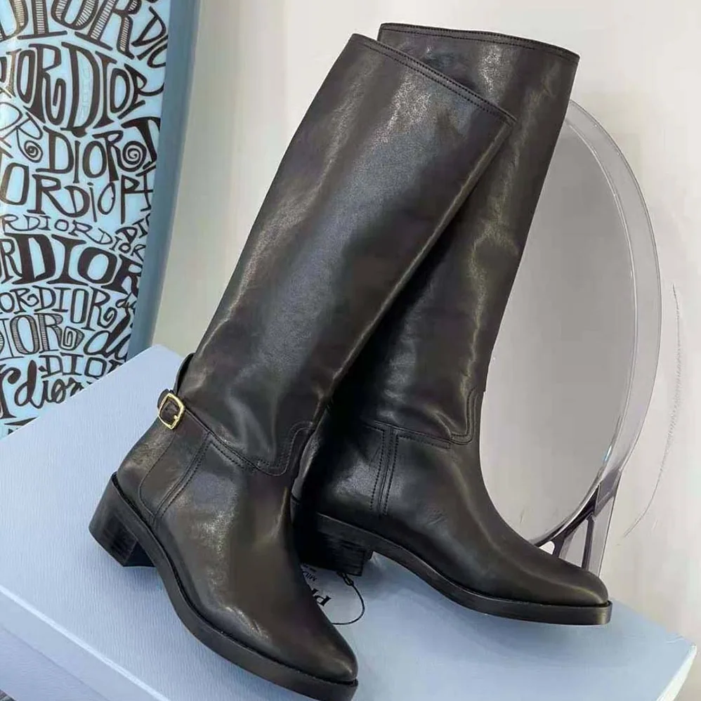 Celine Folco Buckled Boot in Calfskin for Women