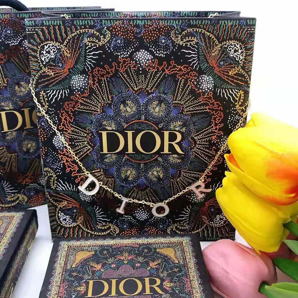 Dior Dio(r)evolution Necklace Gold-Finish Metal and White Lacquer for Women Dior Dio(r)evolution Necklace Gold-Finish Metal and White Lacquer for Women