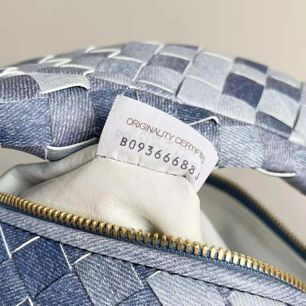 Bottega Veneta Teen Jodie Denim Effect Leather Shoulder Bag for Women