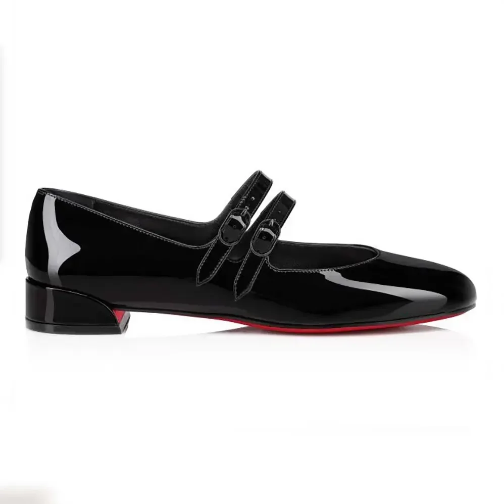 Christian Louboutin Sweet Jane Ballerinas Patent Calf Leather for Women in Black Christian Louboutin Sweet Jane Ballerinas Patent Calf Leather for Women in Black