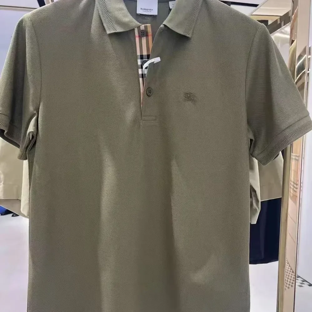 Burberry Cotton Polo Shirt with Equestrian Knight Design for Men