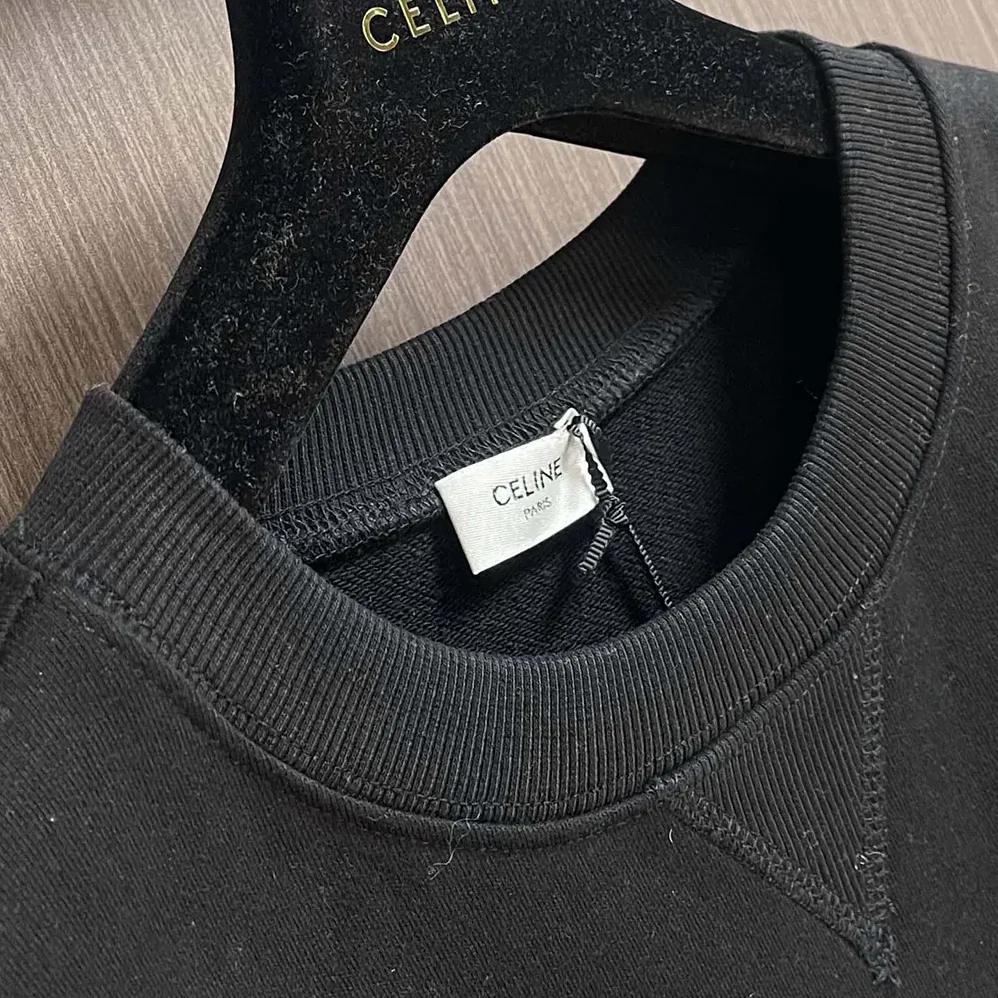 Celine Blason Loose Sweatshirt in Cotton Fleece for Men in Black Celine Blason Loose Sweatshirt in Cotton Fleece for Men in Black