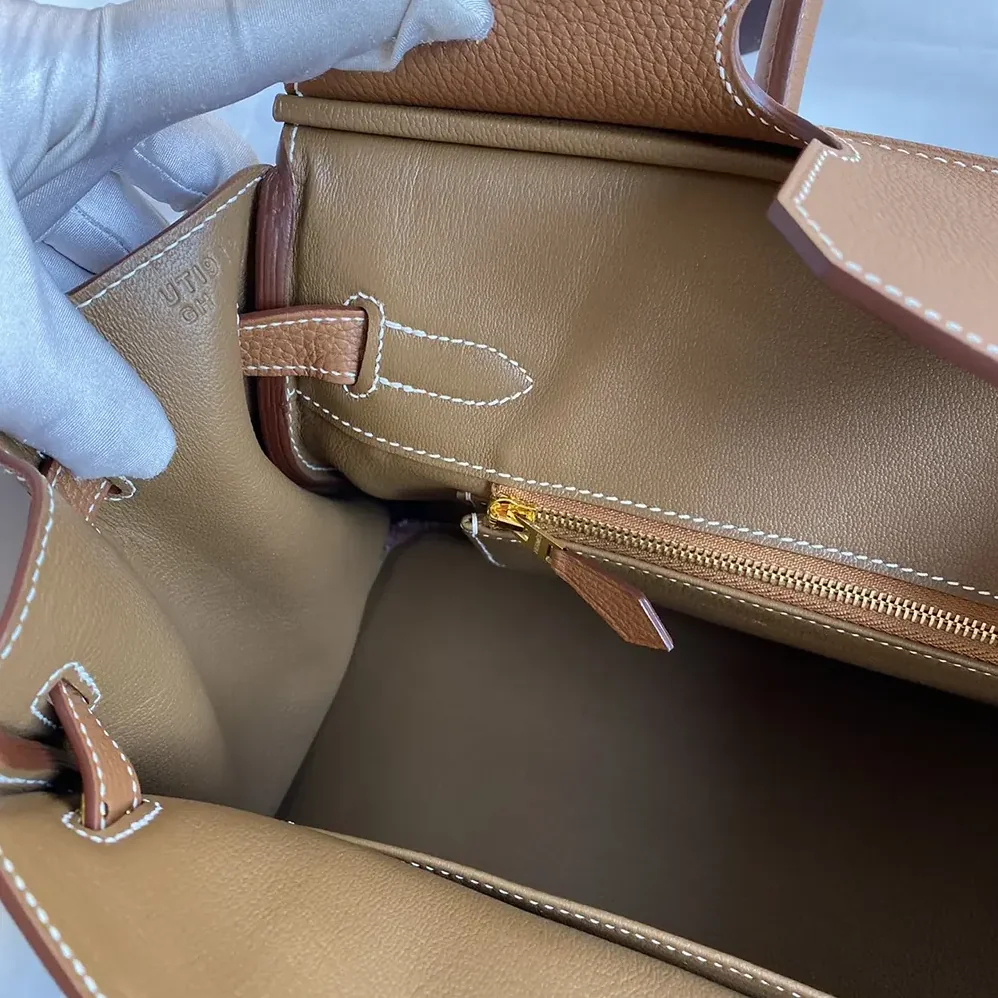 Hermes Birkin 30 Bag in Epsom Leather with Gold Hardware in Brown/Gold