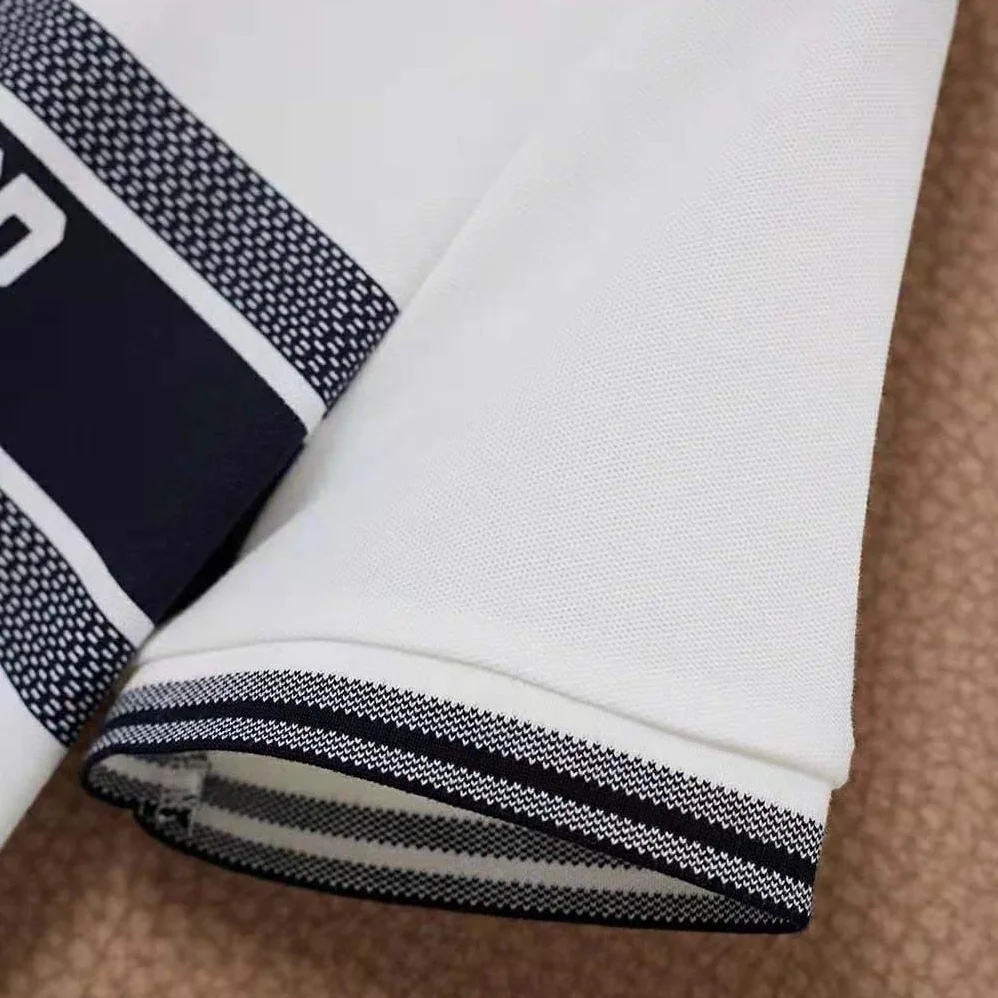 Dior Dioriviera Polo Shirt Dress White and Navy Blue Cotton Jersey for Women