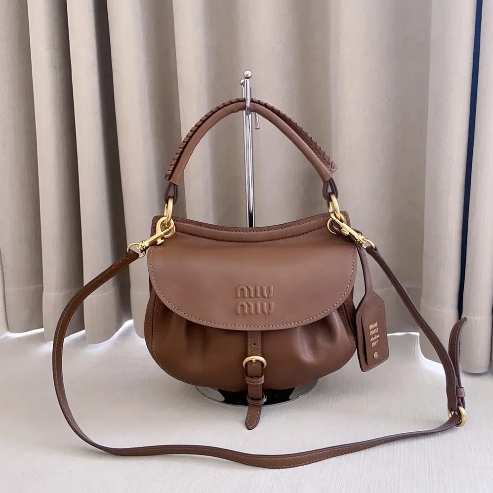 Miu Miu Rendez-Vous Nappa Leather Bag Oak for Women Miu Miu Rendez-Vous Nappa Leather Bag Oak for Women