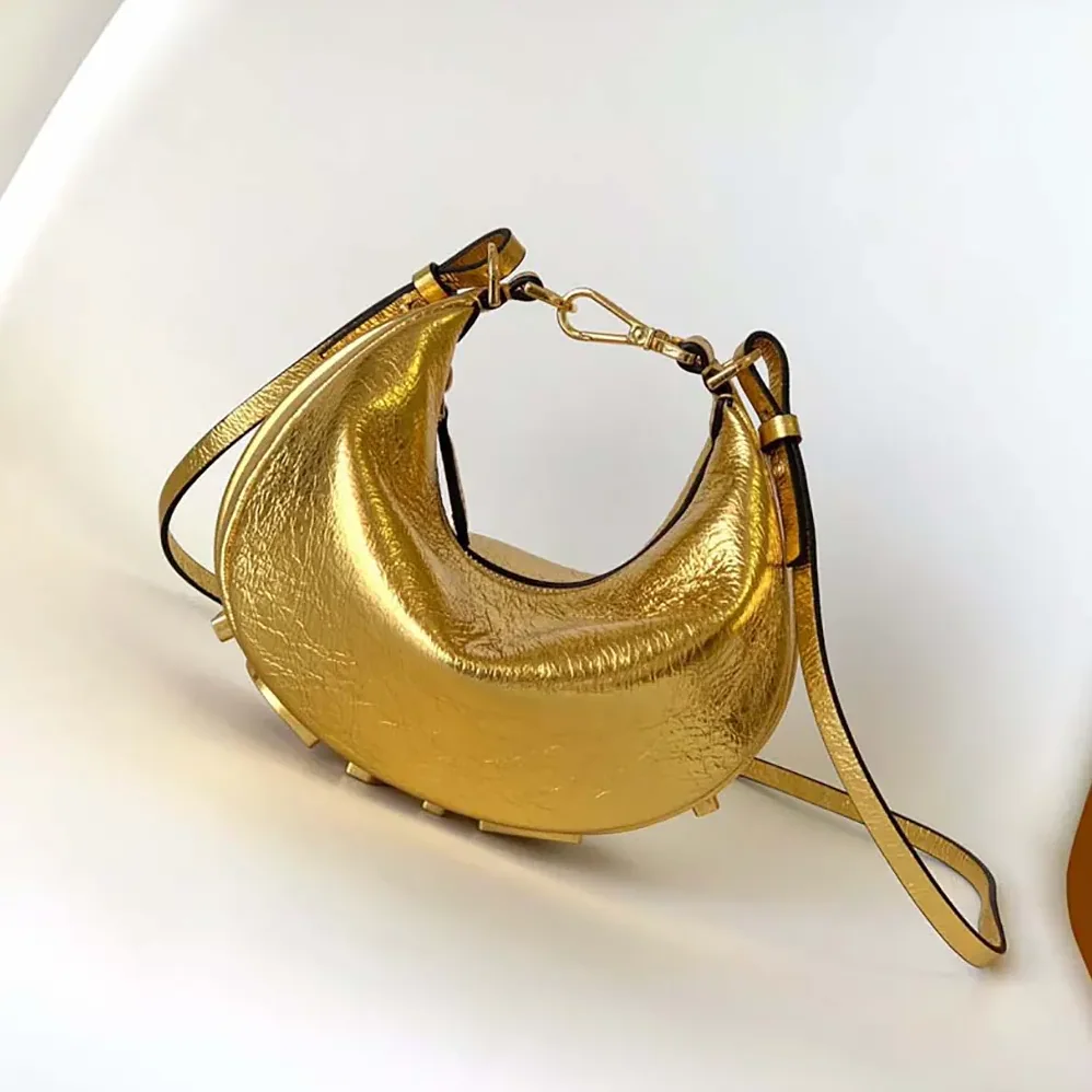 Fendi Fendigraphy Mini Gold Leather Mini for Women in bag