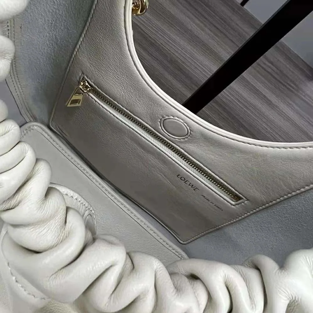 Loewe Small Squeeze Bag in Nappa Lambskin for Women in White Loewe Small Squeeze Bag in Nappa Lambskin for Women in White