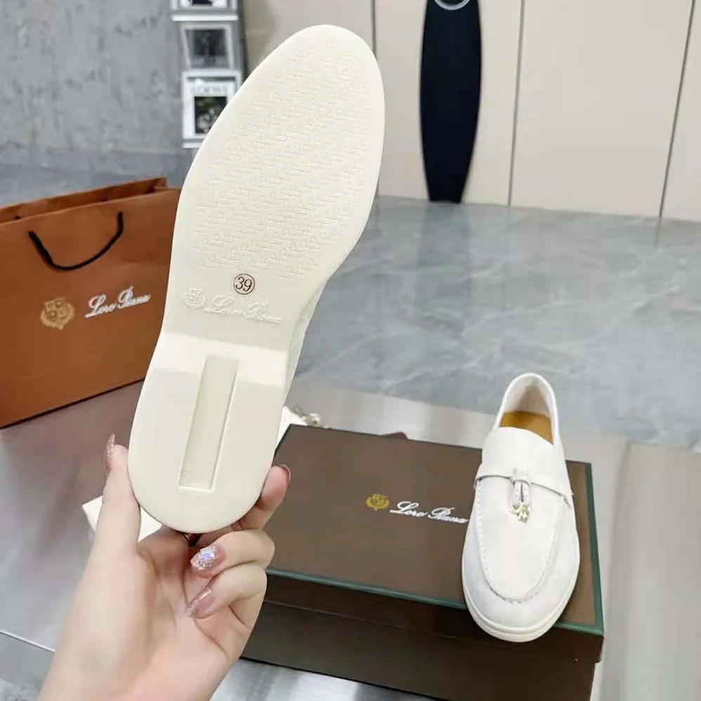 Loro Piana Summer Charms Walk Loafers for Unisex in White