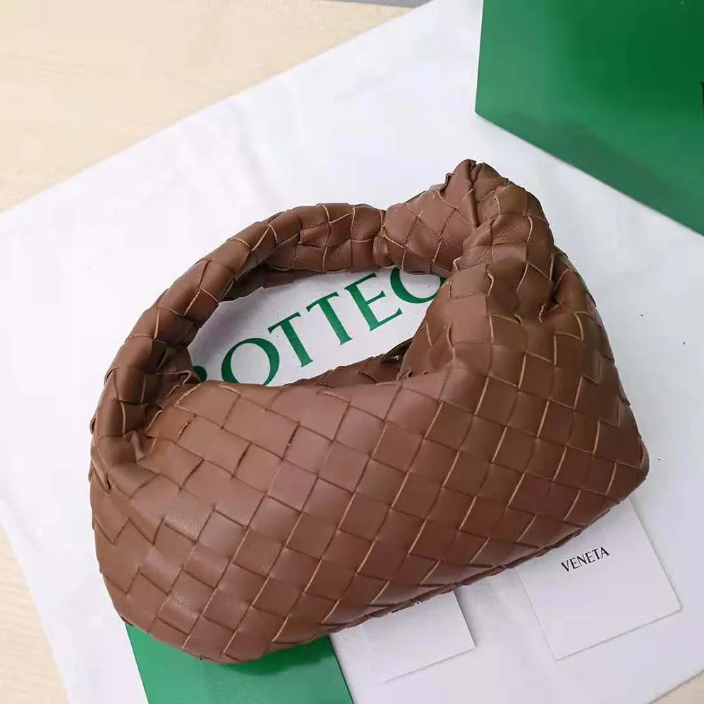 Bottega Veneta Mini Jodie in Lambskin Leather for Women in Brown Bottega Veneta Mini Jodie in Lambskin Leather for Women in Brown