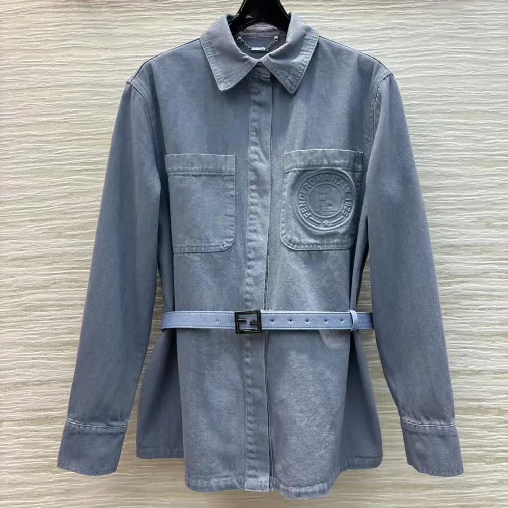 Fendi Blue Denim Go for Women in To Jacket Fendi Blue Denim Go for Women in To Jacket