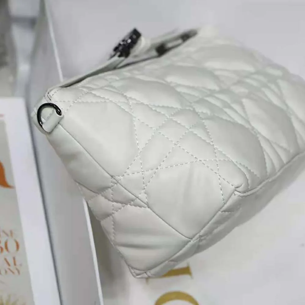 Dior Medium Diortravel Nomad Pouch Latte Macrocannage Calfskin for Women Dior Medium Diortravel Nomad Pouch Latte Macrocannage Calfskin for Women
