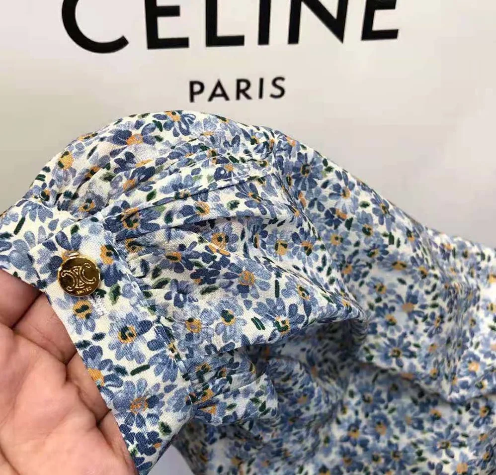 Celine Lavalliere Blouse in Crepe DE Chine for Women