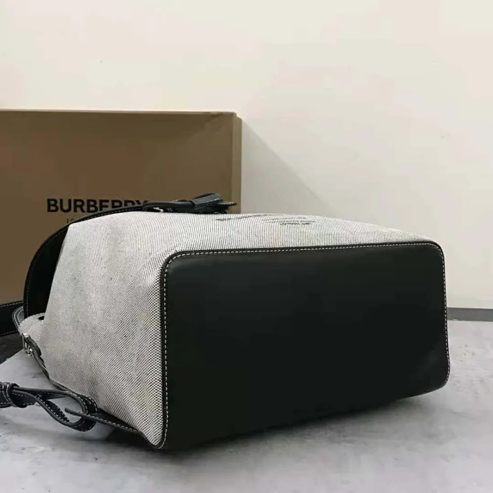Burberry Horseferry Print Canvas and Leather Pocket Backpack for Men