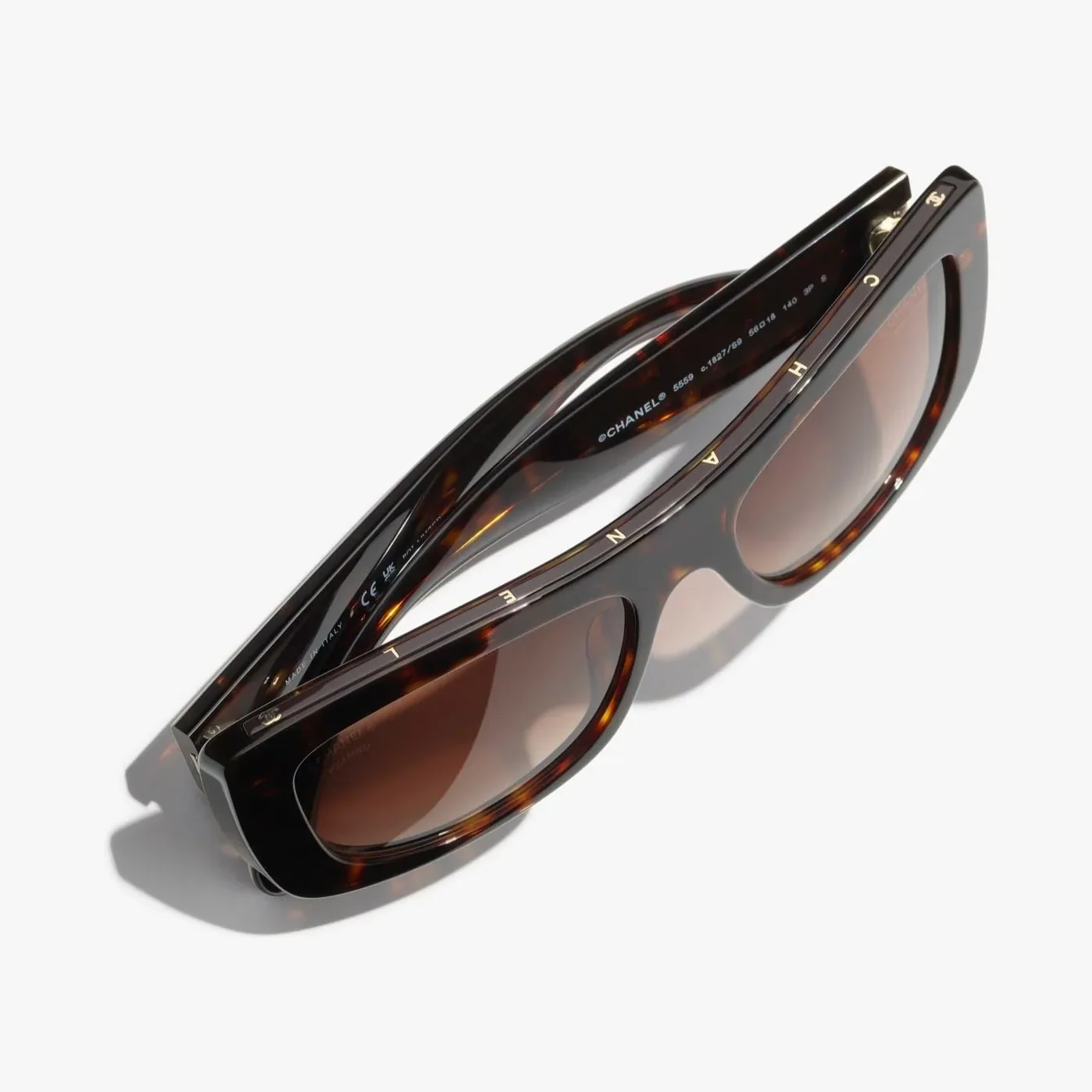 Chanel Rectangle Sunglasses Tortoise