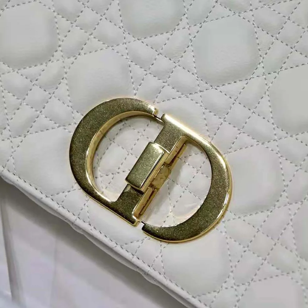 Dior Large Dior Caro Bag Lvory Supple Cannage Calfskin for Women Dior Large Dior Caro Bag Lvory Supple Cannage Calfskin for Women