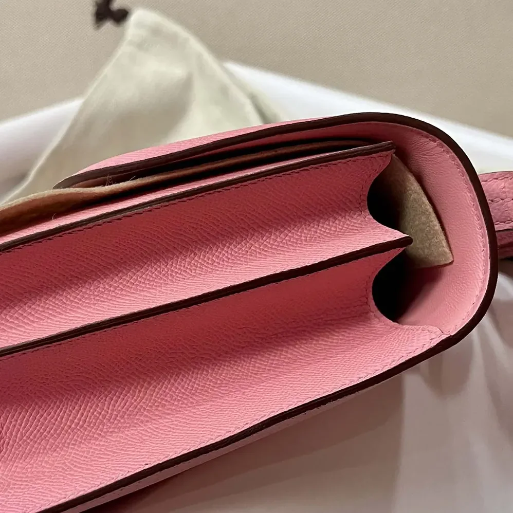 Hermes Constance 24 Bag Epsom Leather for Women in Pink/Silver Hermes Constance 24 Bag Epsom Leather for Women in Pink/Silver