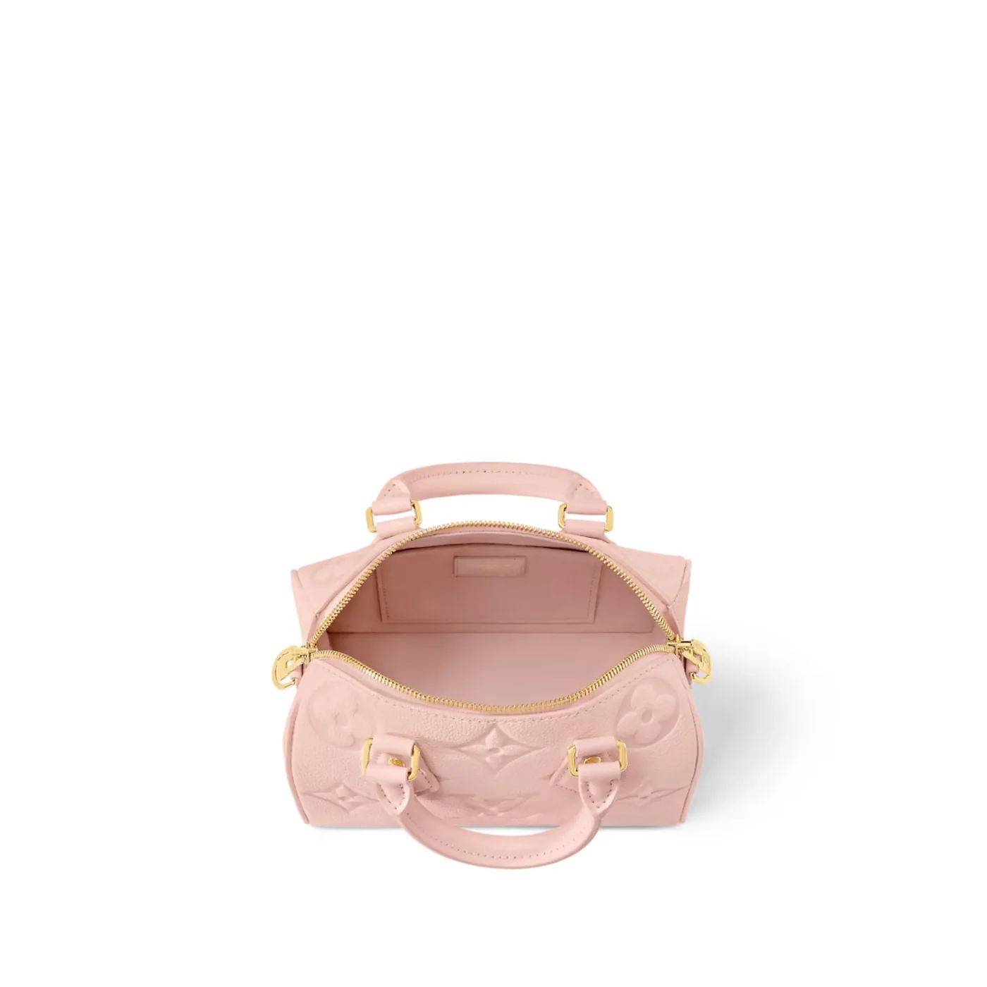 Louis Vuitton Speedy Bandouliere 20 Top Handle Bag in Opal Pink Gold Hardware