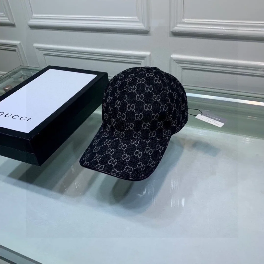 Gucci GG Denim Baseball Cap Black Gucci GG Denim Baseball Cap Black
