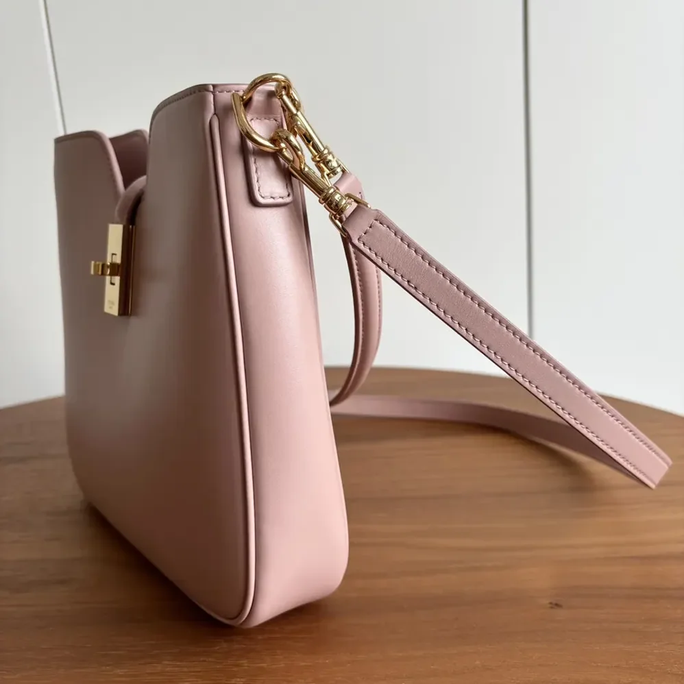 Celine Small Camille 16 Soft Bag in Smooth Calfskin for Women in Pink