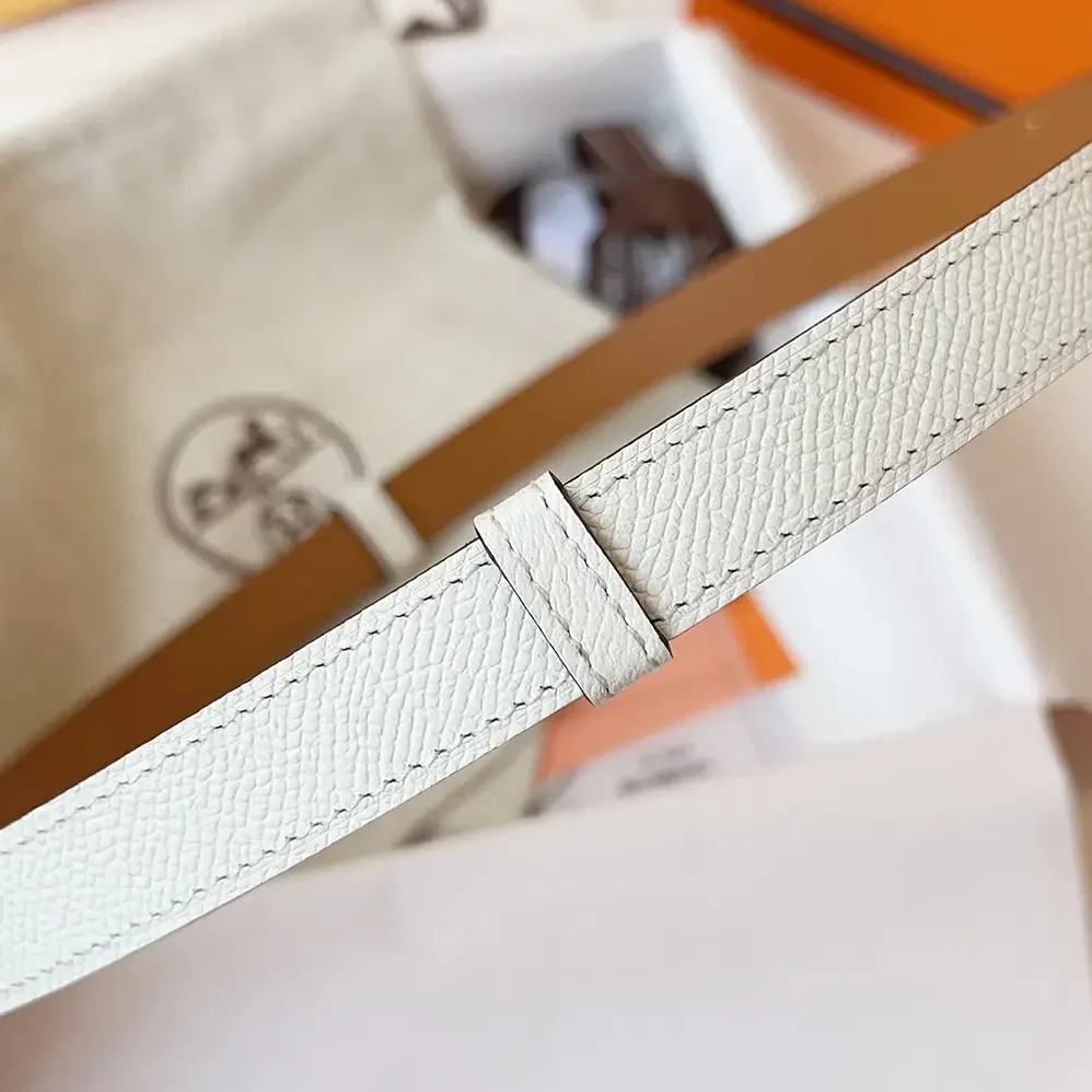 Hermes Kelly 18 Belt for Women in White