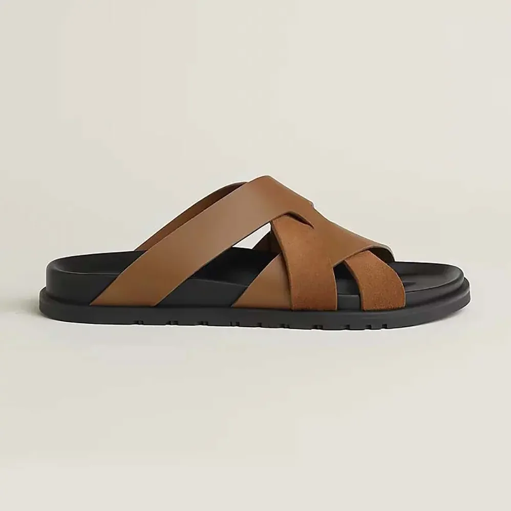Hermes Kazimir Sandal for Unisex in Brown Hermes Kazimir Sandal for Unisex in Brown