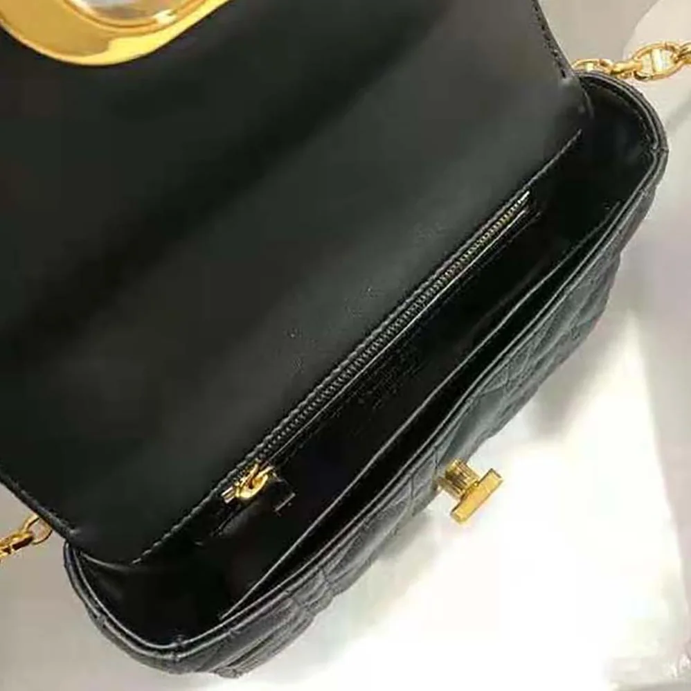 Dior Small Dior Caro Bag Lvory Supple Cannage Calfskin for Women in Black Dior Small Dior Caro Bag Lvory Supple Cannage Calfskin for Women in Black