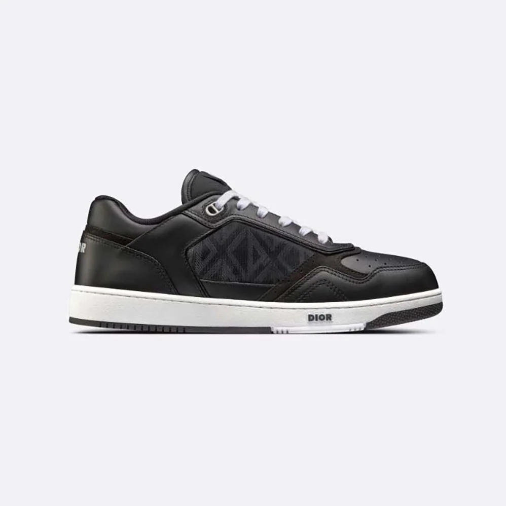 Dior B27 Low-Top Sneaker Black Smooth Calfskin and CD Diamond Canvas for Men