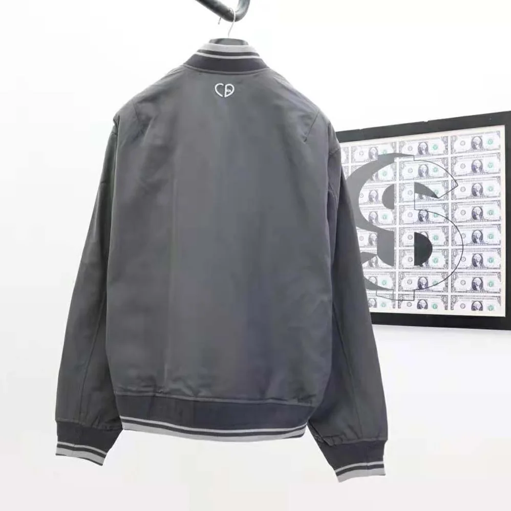 Dior Christian Dior Atelier Teddy Blouson Gray Technical Faille for Men Dior Christian Dior Atelier Teddy Blouson Gray Technical Faille for Men