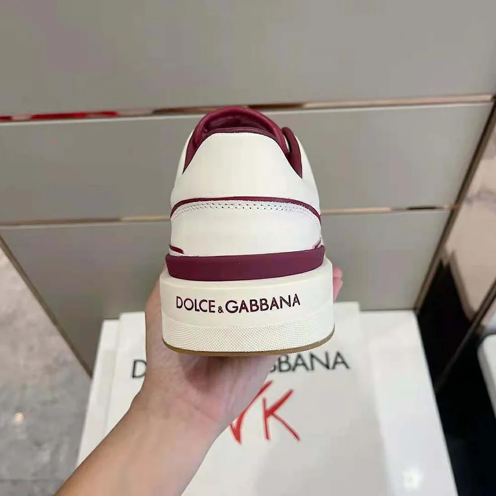 Dolce Gabbana D&G Calfskin Nappa New Roma Sneakers for Unisex in Red Dolce Gabbana D&G Calfskin Nappa New Roma Sneakers for Unisex in Red