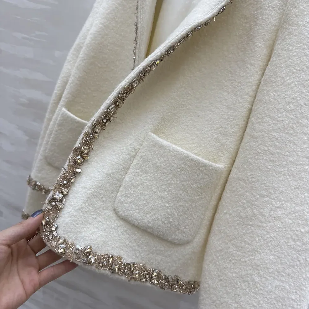Celine Embroidered Chelsea Jacket in Silk Natté for Women