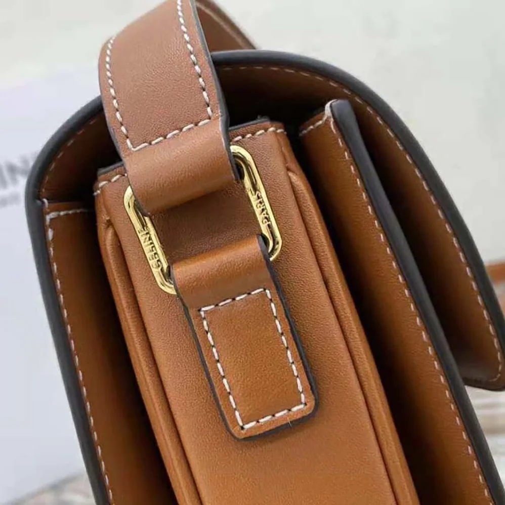 Celine Medium Triomphe Bag in Chaine Triomphe Jacquard and Natural Calfskin for Women Celine Medium Triomphe Bag in Chaine Triomphe Jacquard and Natural Calfskin for Women