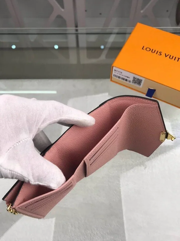 Louis Vuitton Pallas Compact Wallet Combines Monogram Canvas Pink Louis Vuitton Pallas Compact Wallet Combines Monogram Canvas Pink