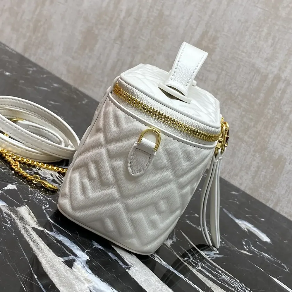 Fendi Vanity Camelia Nappa Leather Mini for Women in Bag With FF Motif Fendi Vanity Camelia Nappa Leather Mini for Women in Bag With FF Motif
