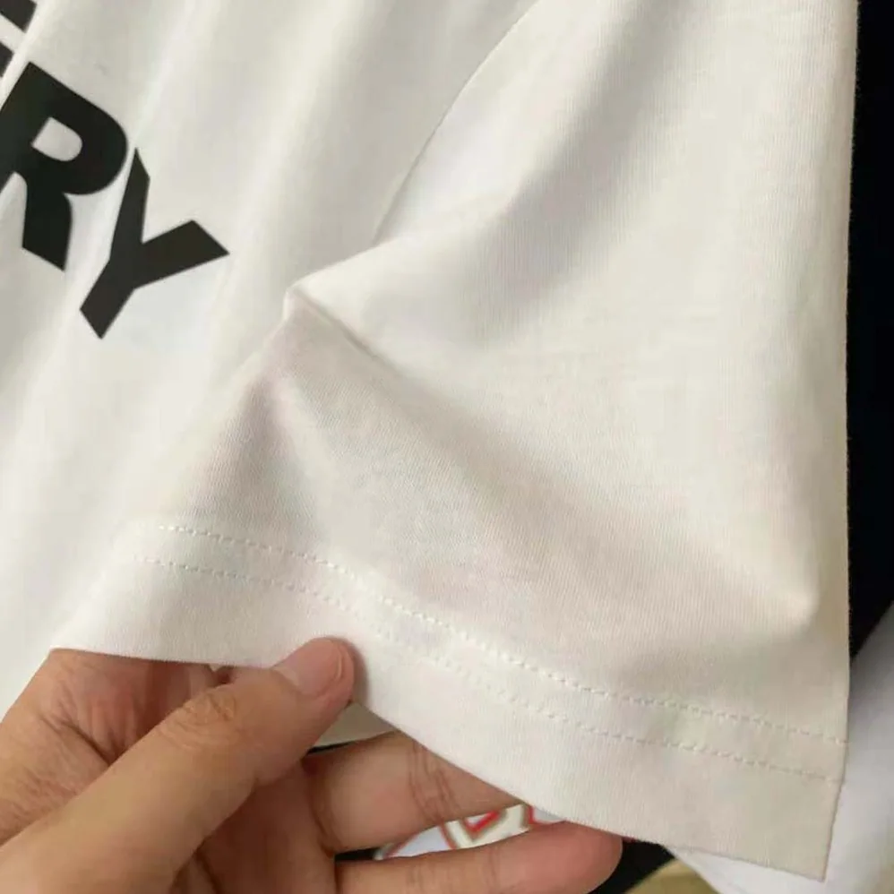 Burberry Logo Print Cotton T-shirt for Women in White
