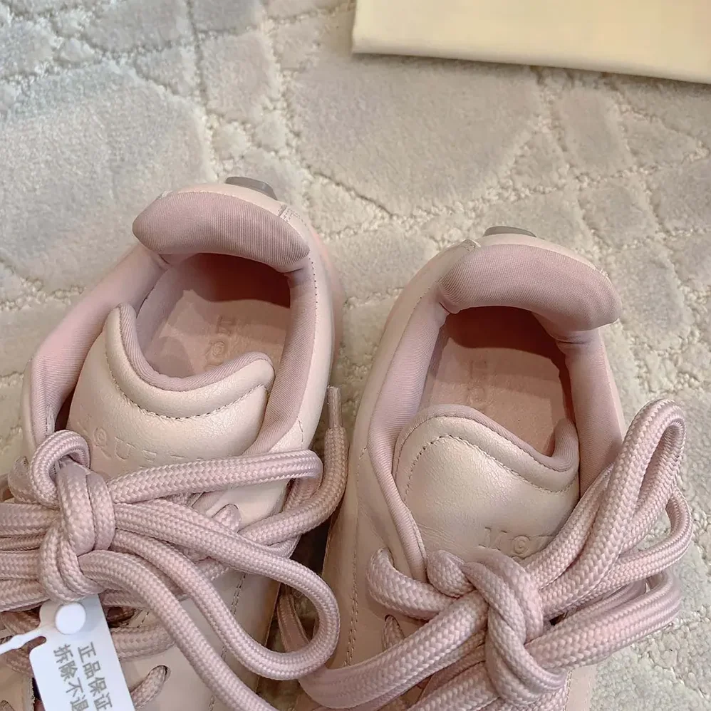 Alexander Mcqueen Crackled Leather Flexion Sneaker in Pink for Unisex